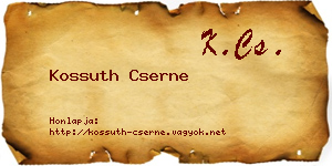 Kossuth Cserne névjegykártya